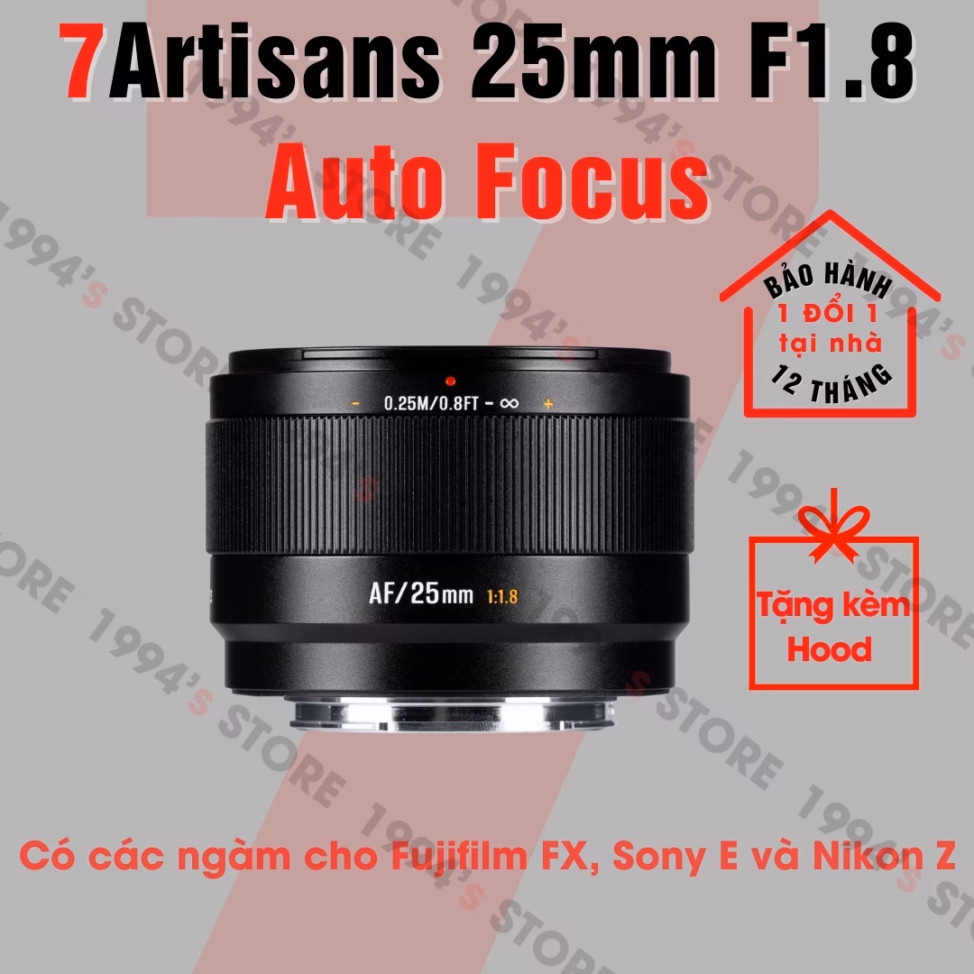 7Artisans 25mm F1.8 Lite AF – Lens góc rộng đa dụng