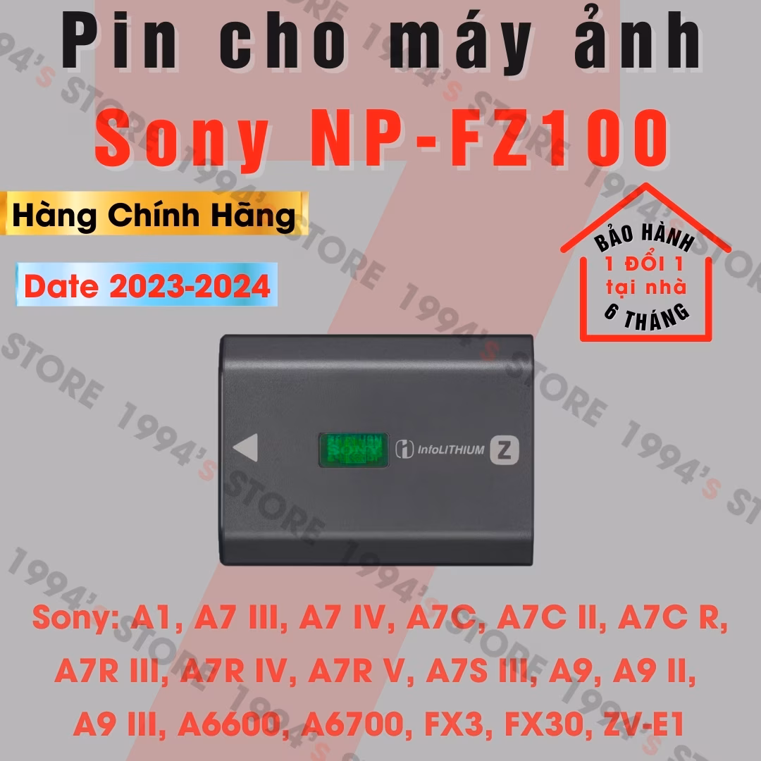 Pin cho máy ảnh Sony NP-FZ100 DATE 2023 – 2024