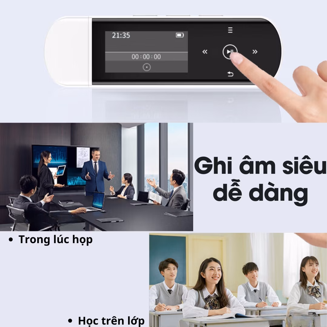 Máy nghe nhạc thể thao Ruizu X69 có kẹp áo kiêm máy ghi âm
