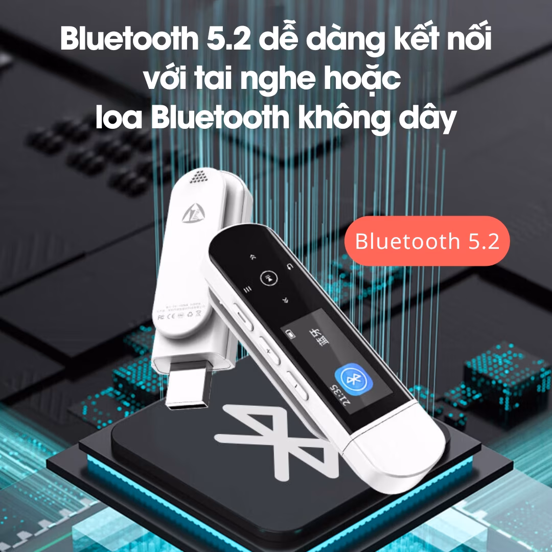 Máy nghe nhạc thể thao Ruizu X69 có kẹp áo kiêm máy ghi âm