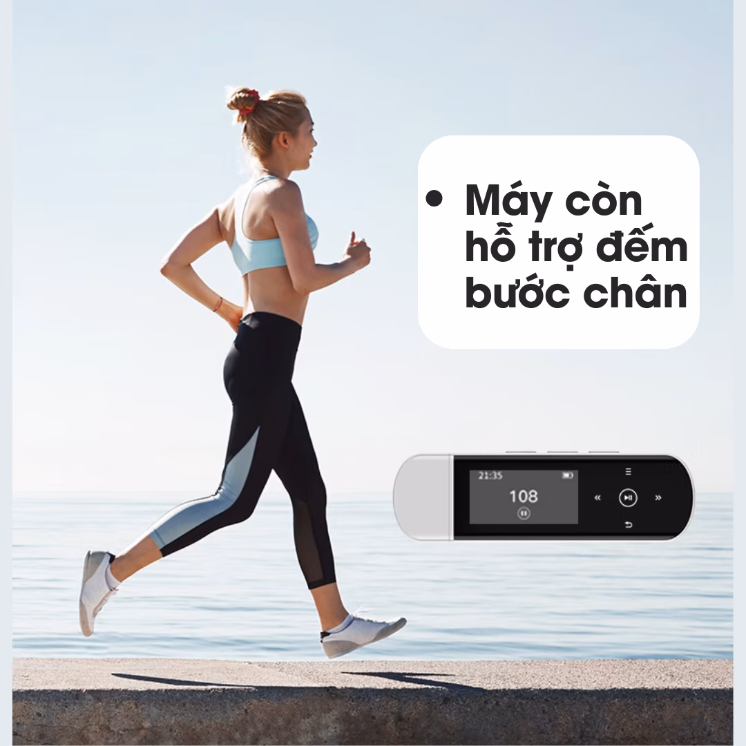 Máy nghe nhạc thể thao Ruizu X69 có kẹp áo kiêm máy ghi âm