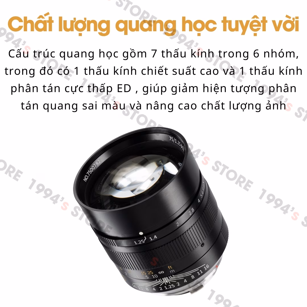 7Artisans 75mm F1.25 II siêu chân dung xóa phông cho Leica M