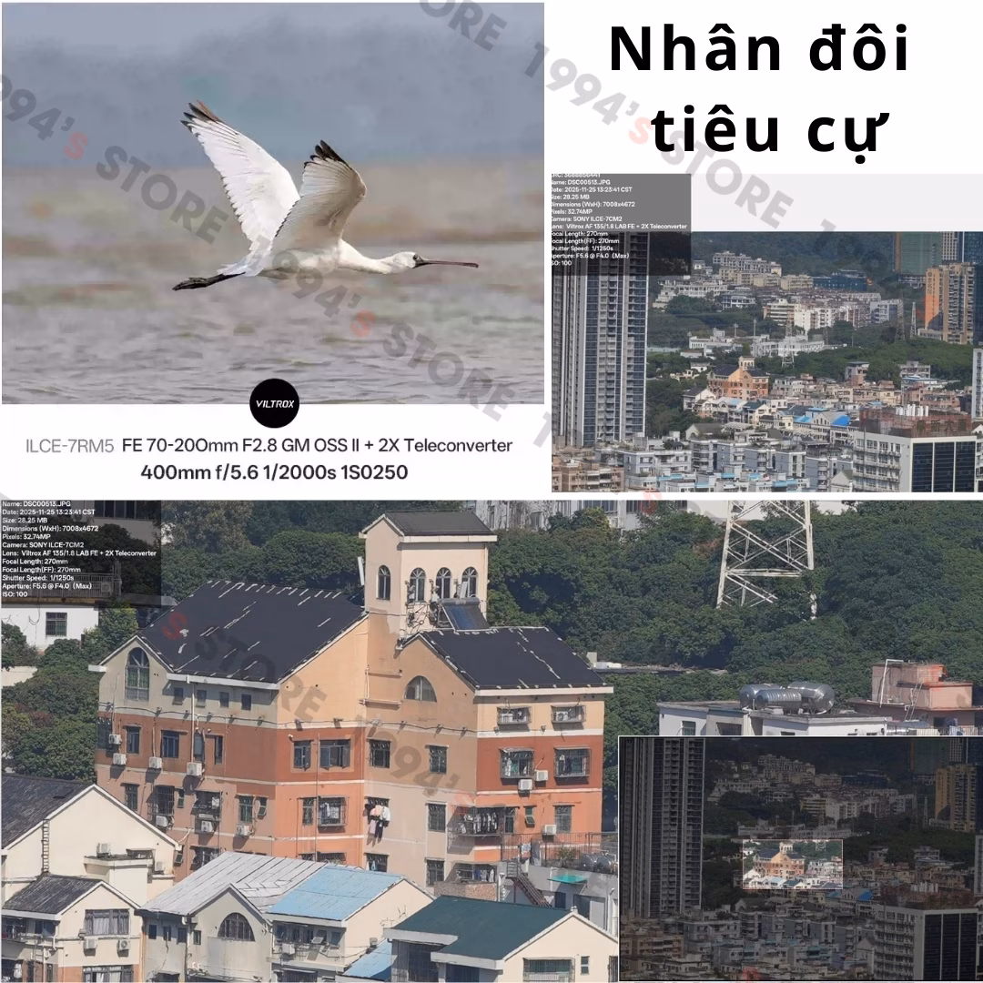 Ngàm chuyển Viltrox TELECONVERTER 2.0X giúp nhân đôi tiêu cự