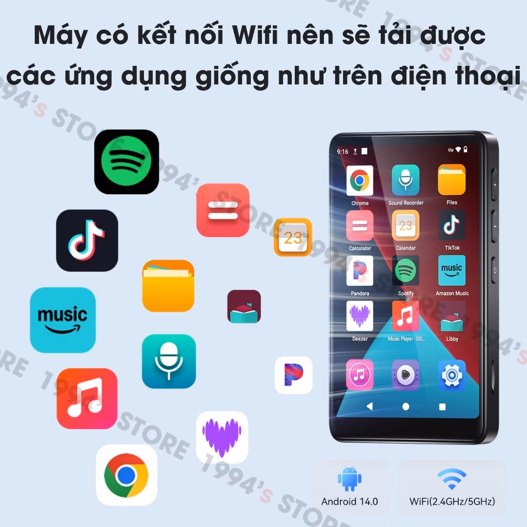 Máy Nghe Nhạc Android 14 Ruizu D65