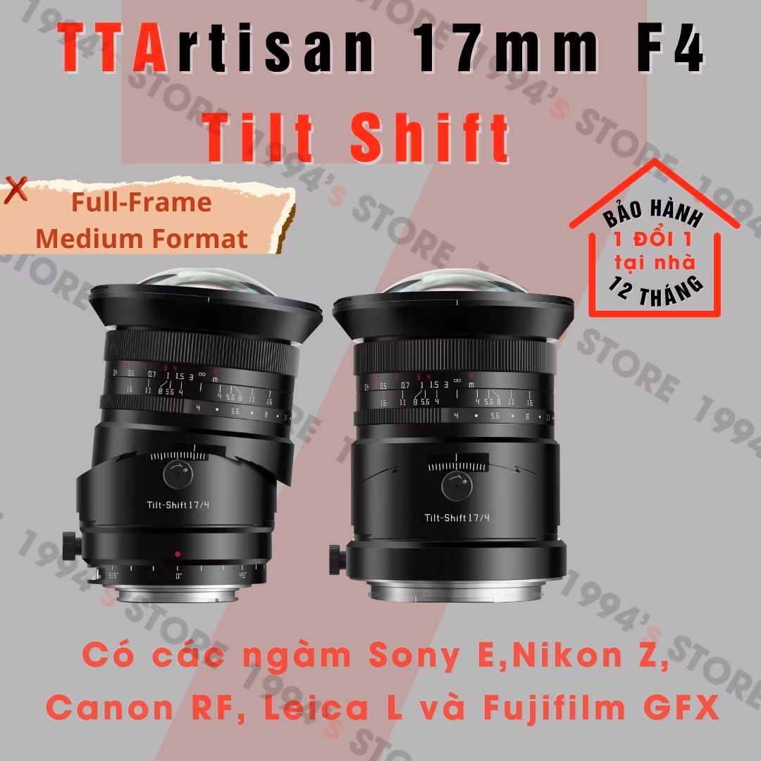 TTArtisan 17mm F4 Tilt Shift – Lens siêu rộng có Tilt Shift dành cho Full-Frame