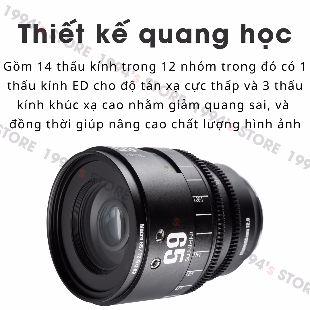7Artisans 65mm T2.9 Infinte Cine Macro 2X – Lens dành cho Full-Frame