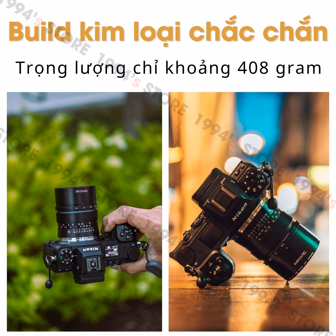 7Artisans 75mm F1.4 New Version – Lens chân dung xóa phông for Full-Frame