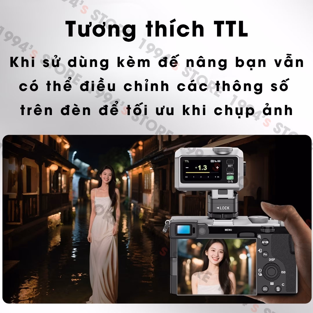 Đế nâng chân Hotshoe/Coldshoe TTL dùng cho đèn Flash có Auto TTL – Dùng cho Godox iT20, iT22, iT30 Pro,…