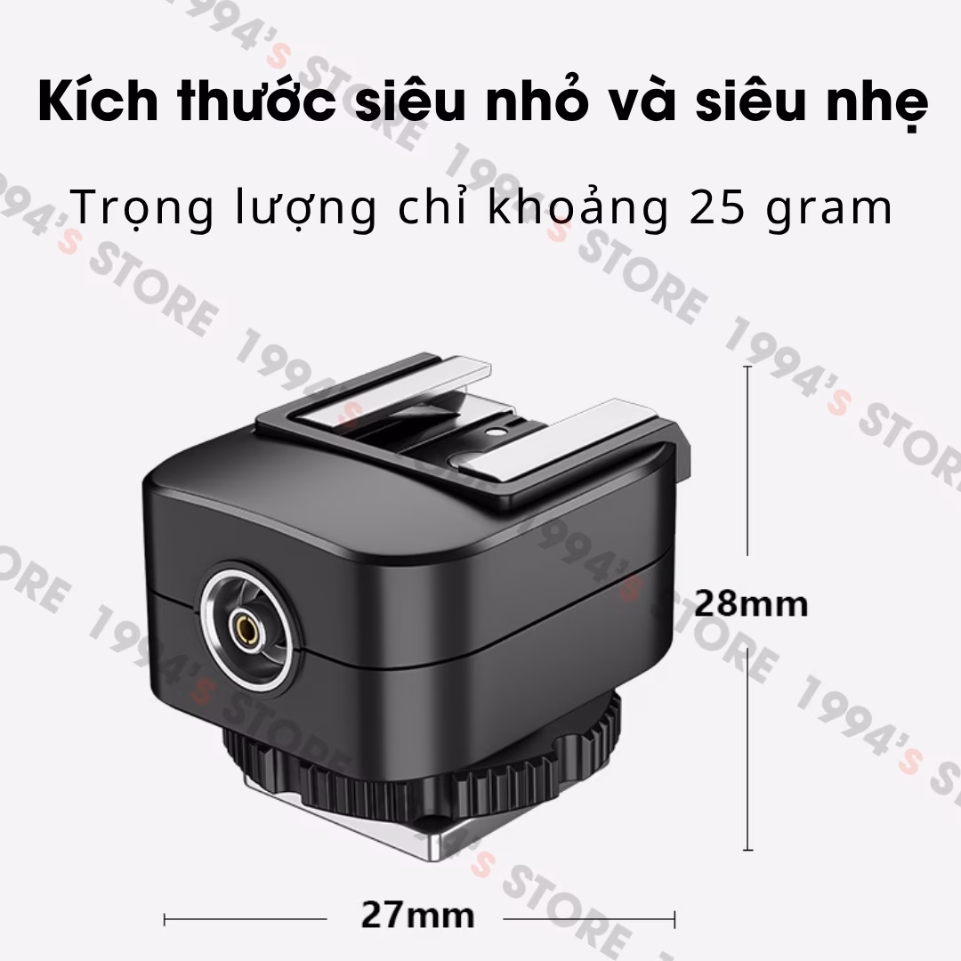 Đế nâng chân Hotshoe/Coldshoe TTL dùng cho đèn Flash có Auto TTL – Dùng cho Godox iT20, iT22, iT30 Pro,…