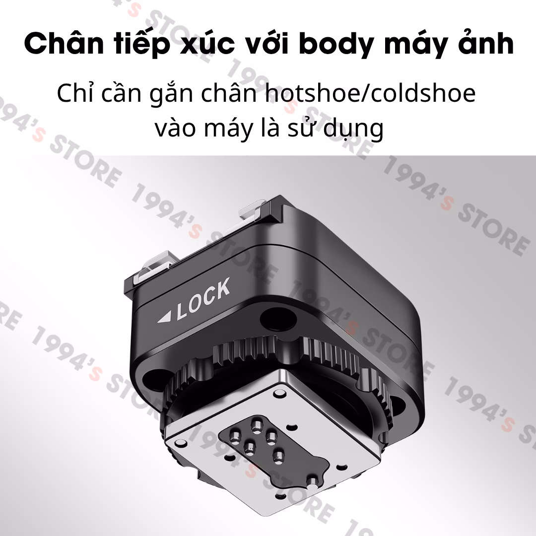 Đế nâng chân Hotshoe/Coldshoe TTL dùng cho đèn Flash có Auto TTL – Dùng cho Godox iT20, iT22, iT30 Pro,…