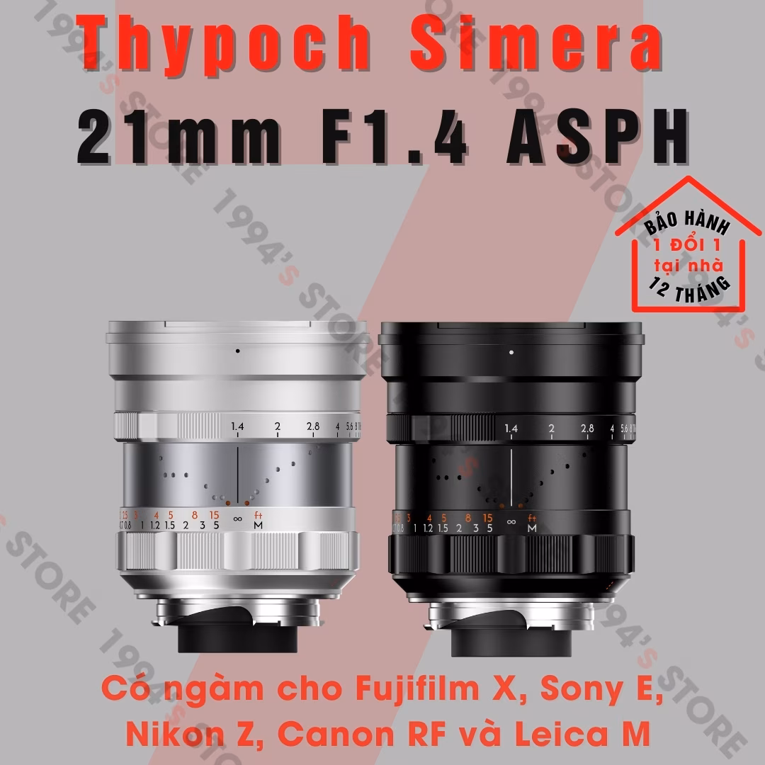 Thypoch Simera 21mm F1.4 ASPH for Full-Frame – Có màu Black & Silver