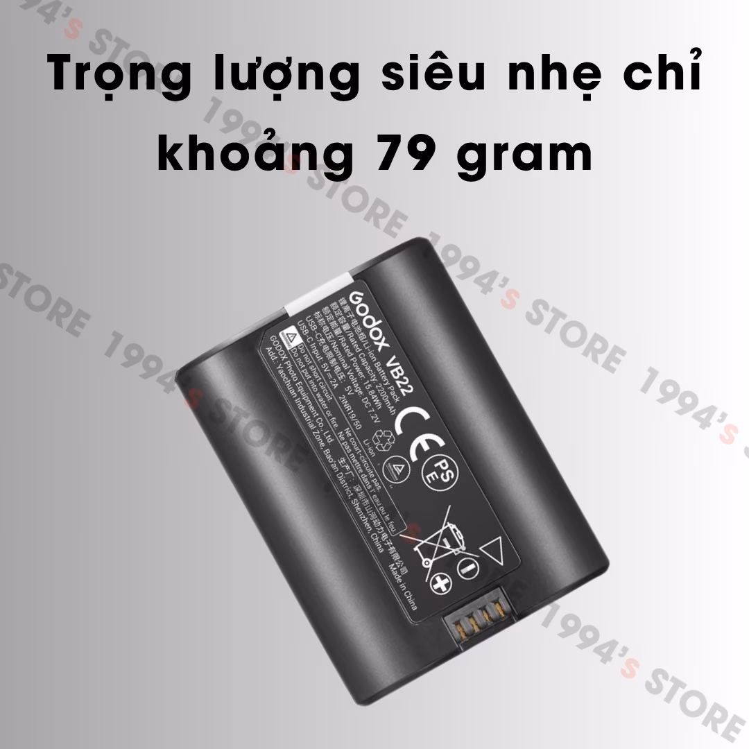 Pin Godox VB22 dùng cho đèn Flash Godox V480 – Dung lượng 2200mAh