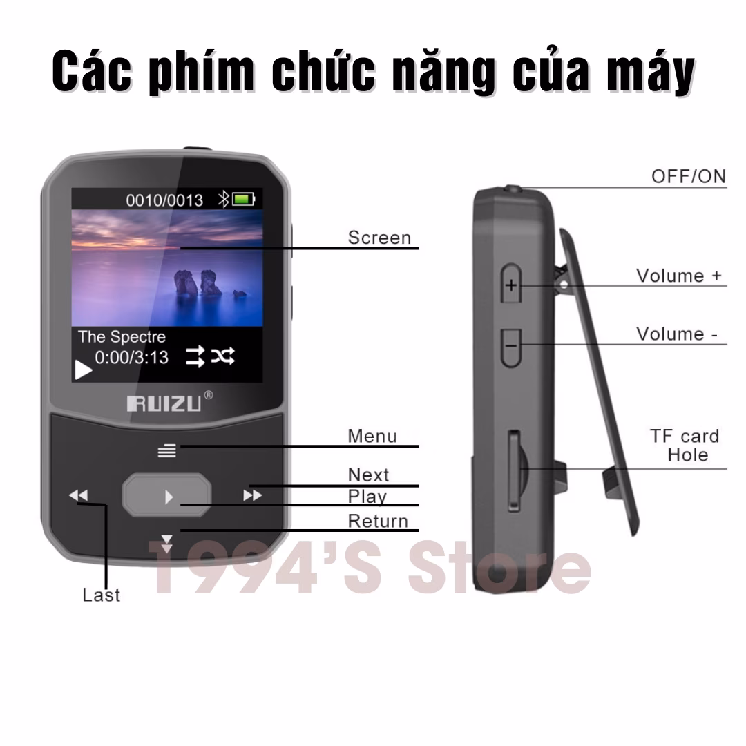 Máy nghe nhạc Ruizu X52