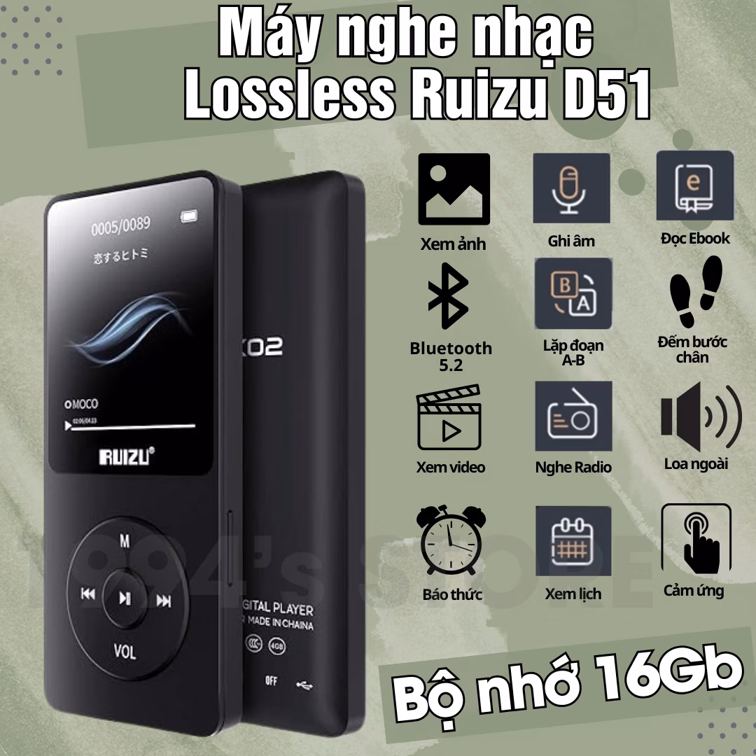 Máy Nghe Nhạc Ruizu D51