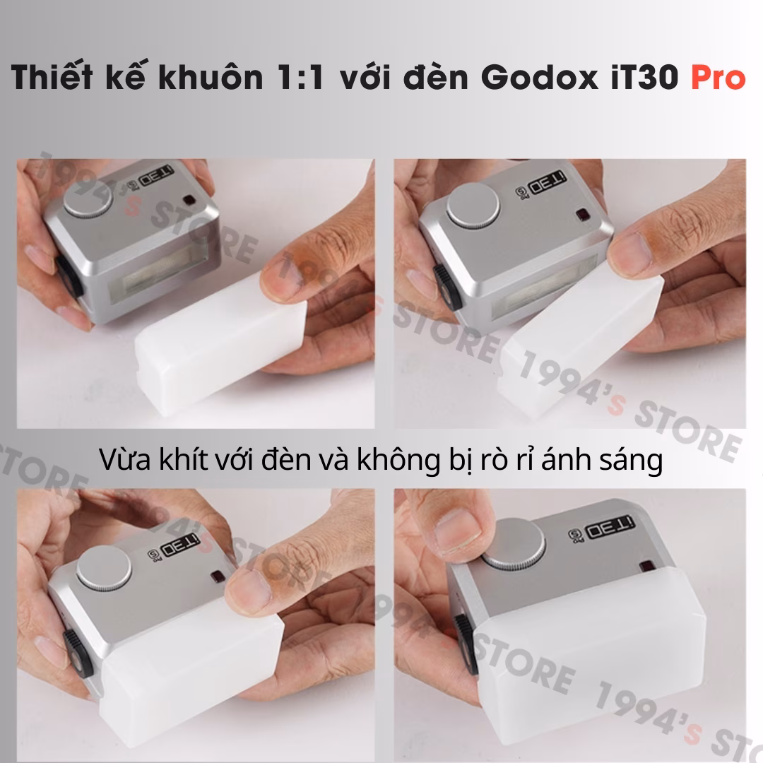 Bộ tản sáng 3 màu cho đèn Flash Godox iT30 Pro – Phiên bản cao cấp không bị hở sáng