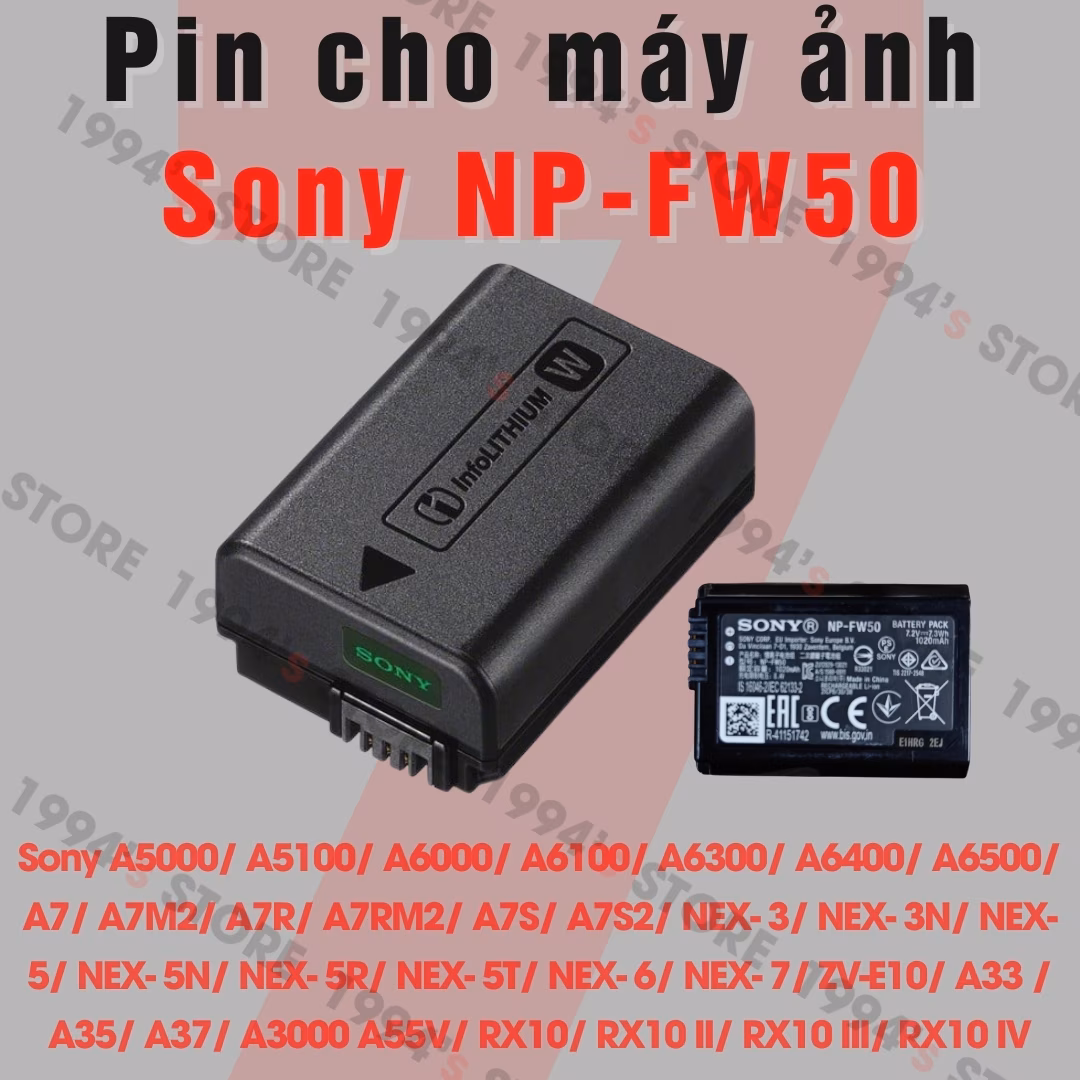 Pin cho máy ảnh Sony NP-FW50