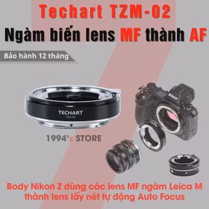 Ngàm chuyển Techart TZM-02 – Biến lens MF thành lens AF – Dùng cho máy ảnh Nikon Z sử dụng các ống kính ngàm Leica M