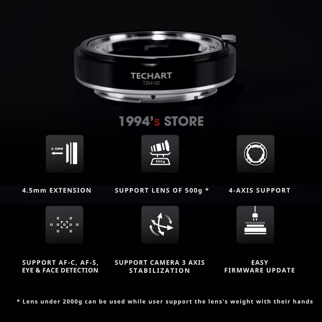 Ngàm chuyển Techart TZM-02 – Biến lens MF thành lens AF – Dùng cho máy ảnh Nikon Z sử dụng các ống kính ngàm Leica M