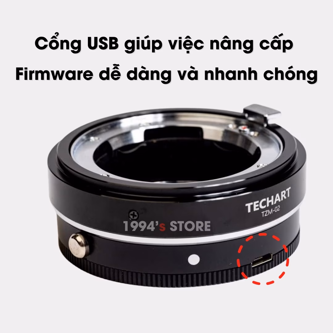 Ngàm chuyển Techart TZM-02 – Biến lens MF thành lens AF – Dùng cho máy ảnh Nikon Z sử dụng các ống kính ngàm Leica M