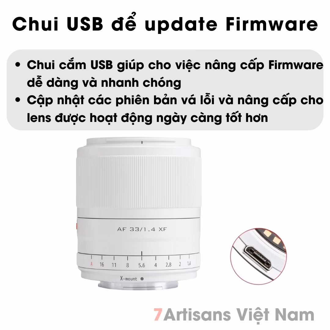 Viltrox 33mm F1.4 Auto Focus White Limited Edition (Trắng) – Lens đa dụng lấy nét tự động dành cho Fujfilm