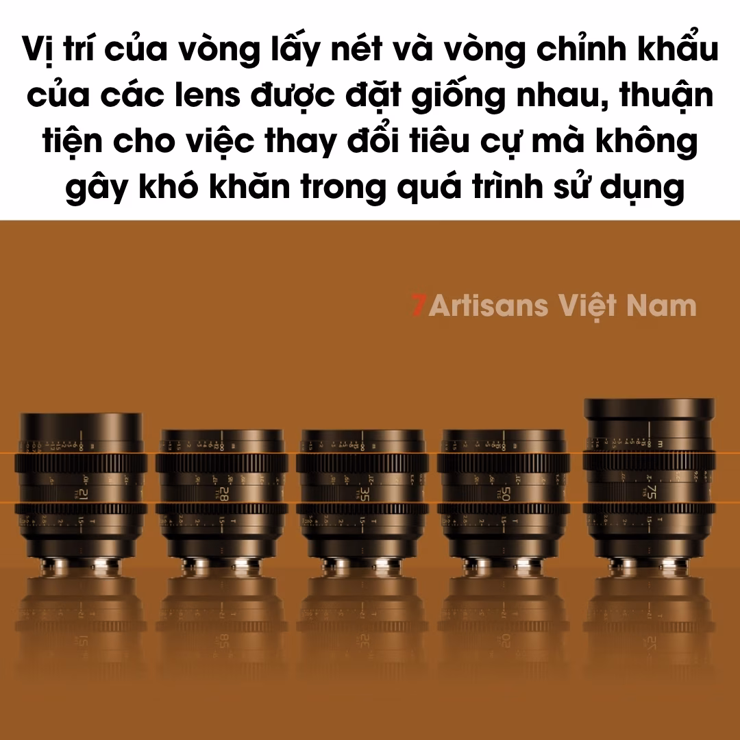 Bộ 5 lens Cine Thypoch Simera-C for Full-Frame – Lens chuyên quay phim 21mm/28mm/35mm/50mm/75mm – T1.5