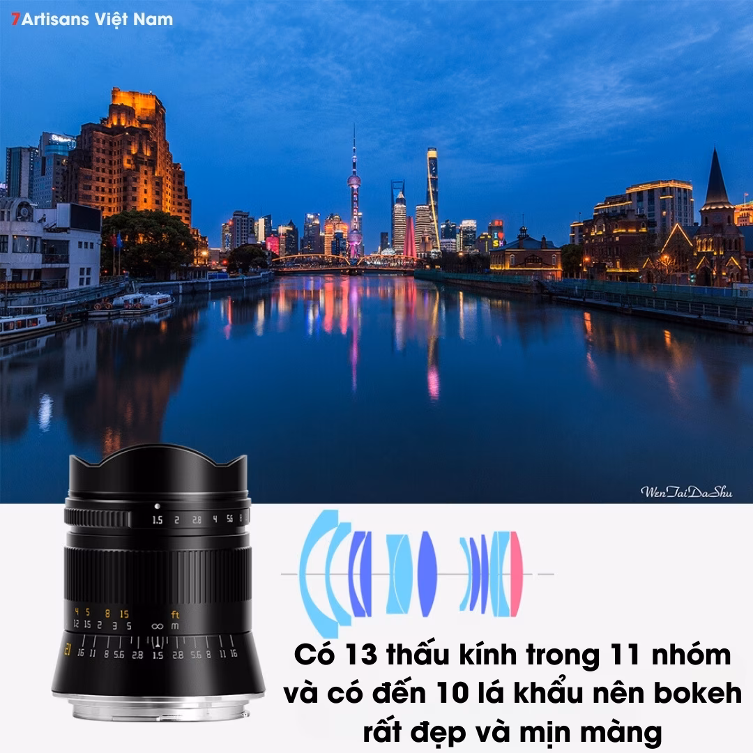 TTArtisan 21mm F1.5 Lens góc rộng Full Frame cho Leica M – Tặng kèm Hood