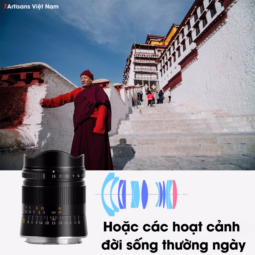 TTArtisan 21mm F1.5 Lens góc rộng Full Frame cho Leica M – Tặng kèm Hood