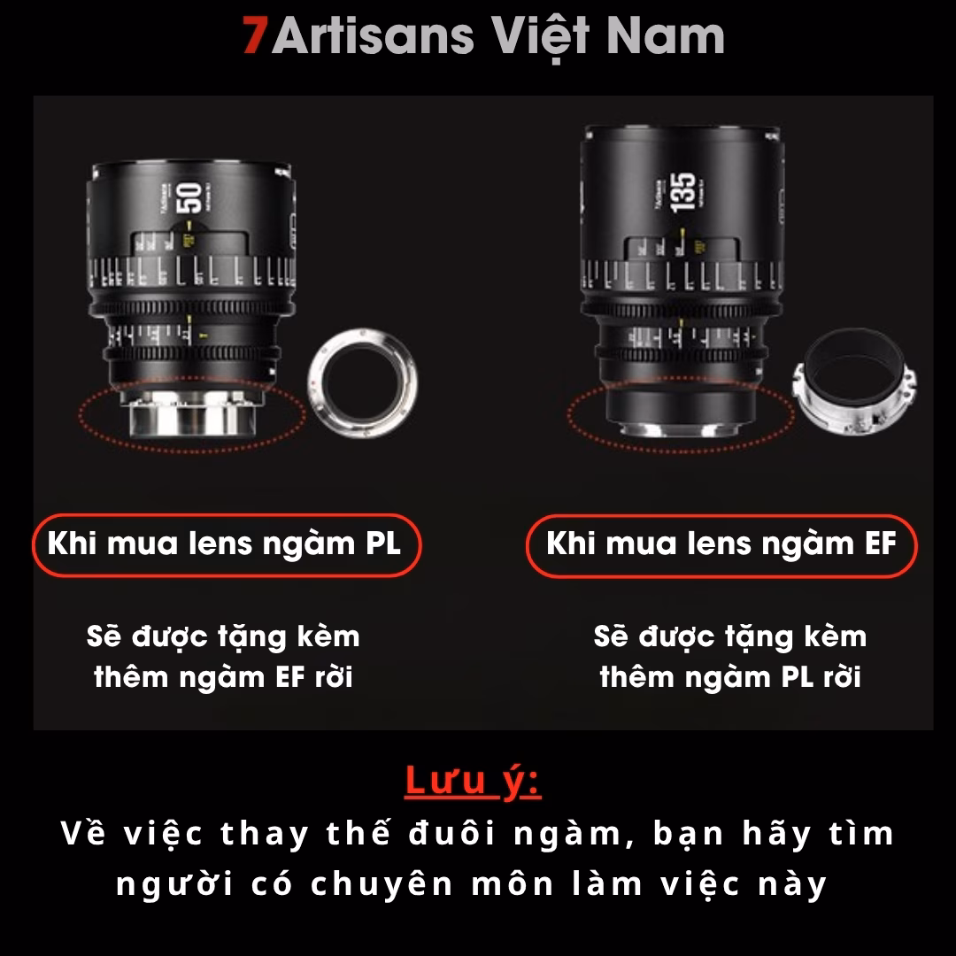 7Artisans 135mm T2.4 – Cine Lens Infinte Vision for Full-Frame – Có tặng thêm ngàm