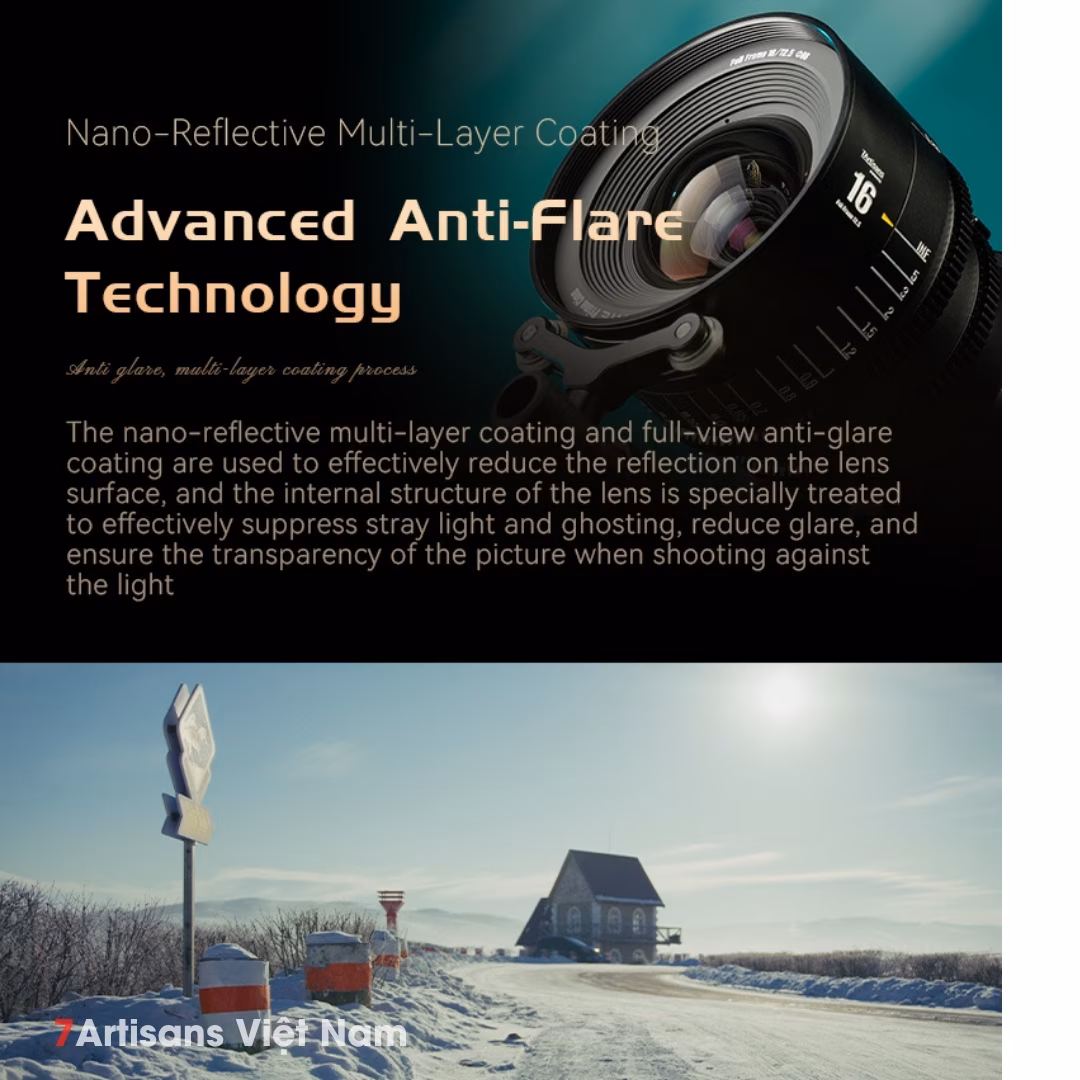 7Artisans 24mm T2.1 – Cine Lens Infinte Vision for Full-Frame – Có tặng thêm ngàm
