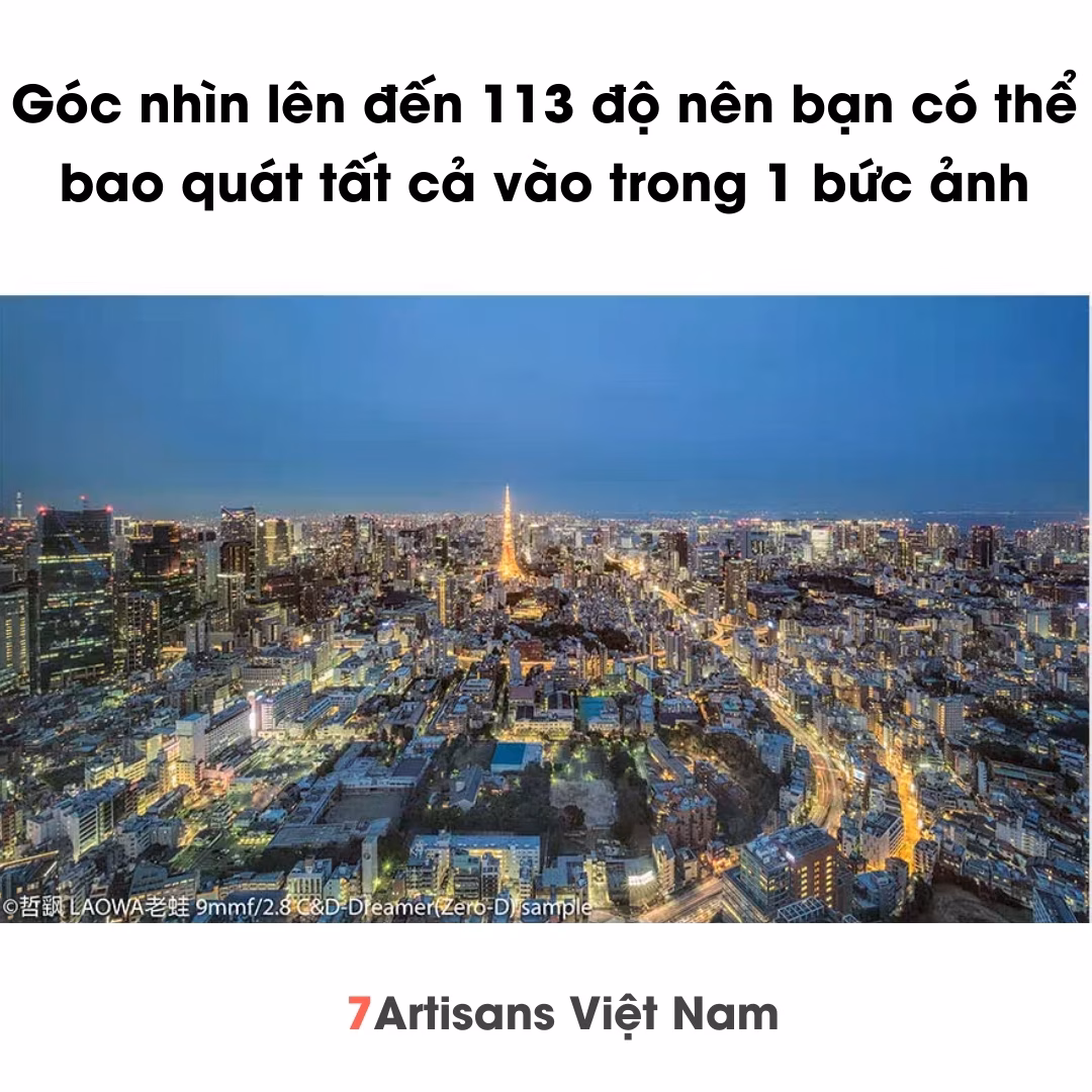 Venus Optics Laowa 9mm F2.8 Zero-D Siêu Rộng KHÔNG Méo