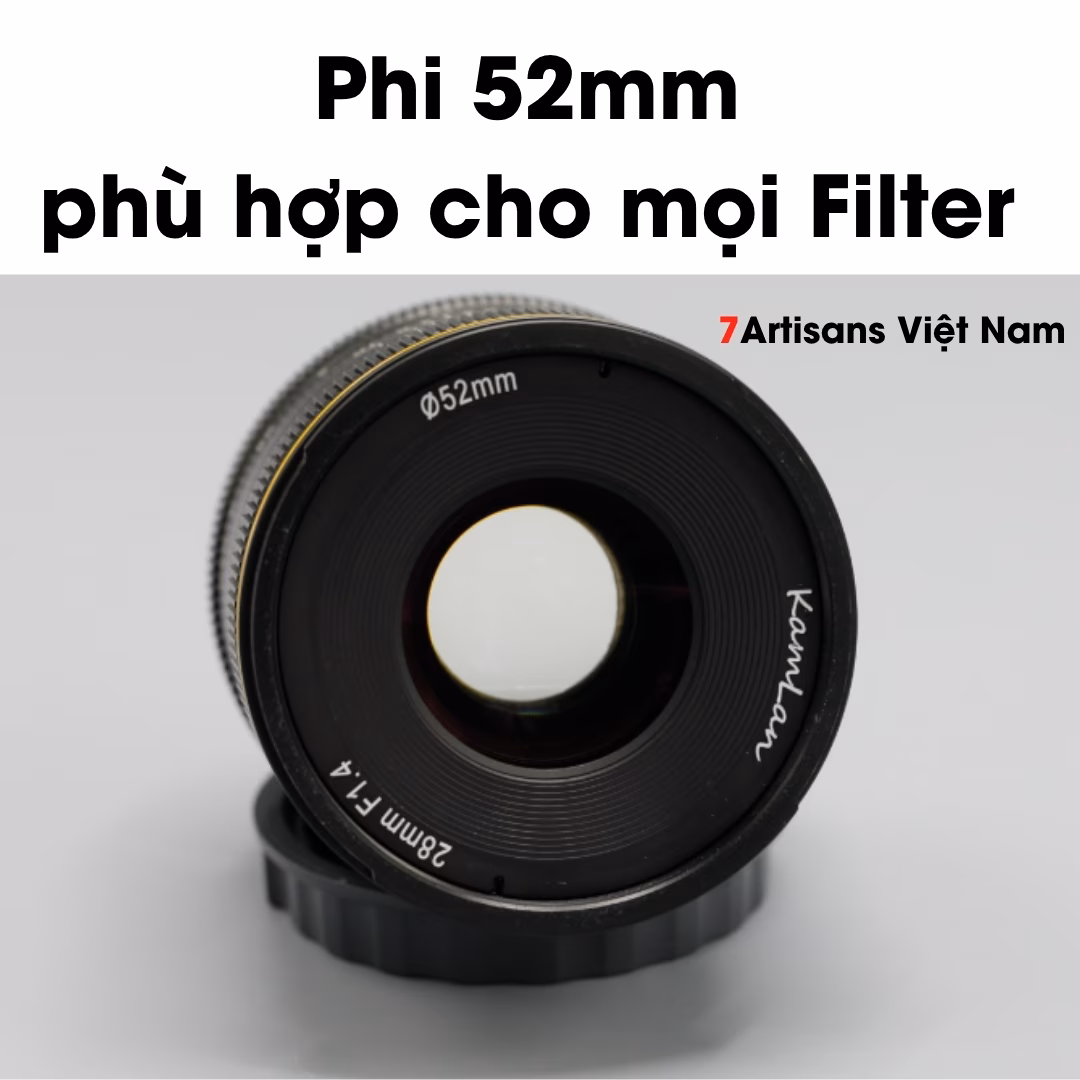 Kamlan 28mm F1.4 đa dụng, khẩu độ lớn