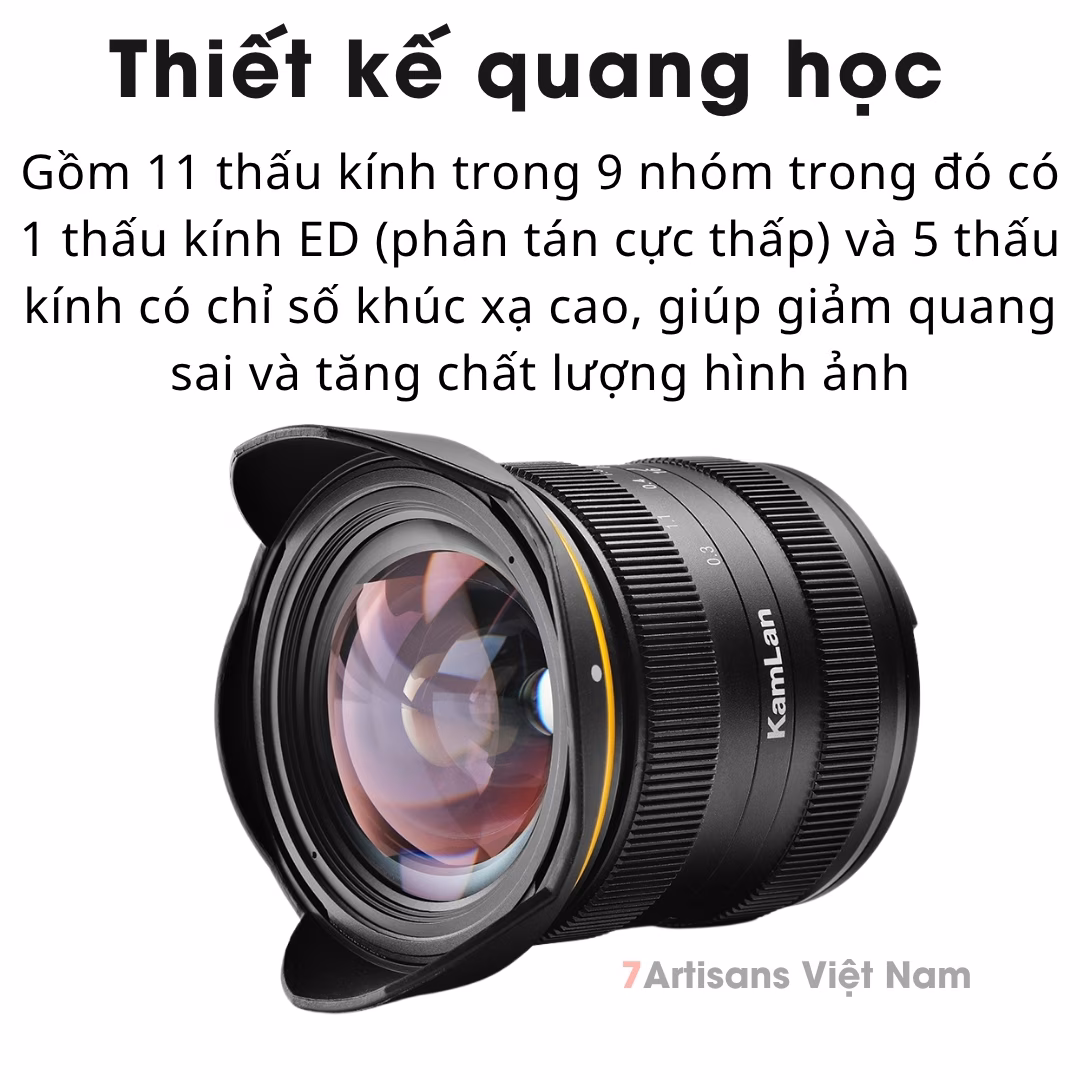 Kamlan 15mm F2.0 siêu rộng khẩu độ lớn cho APS-C