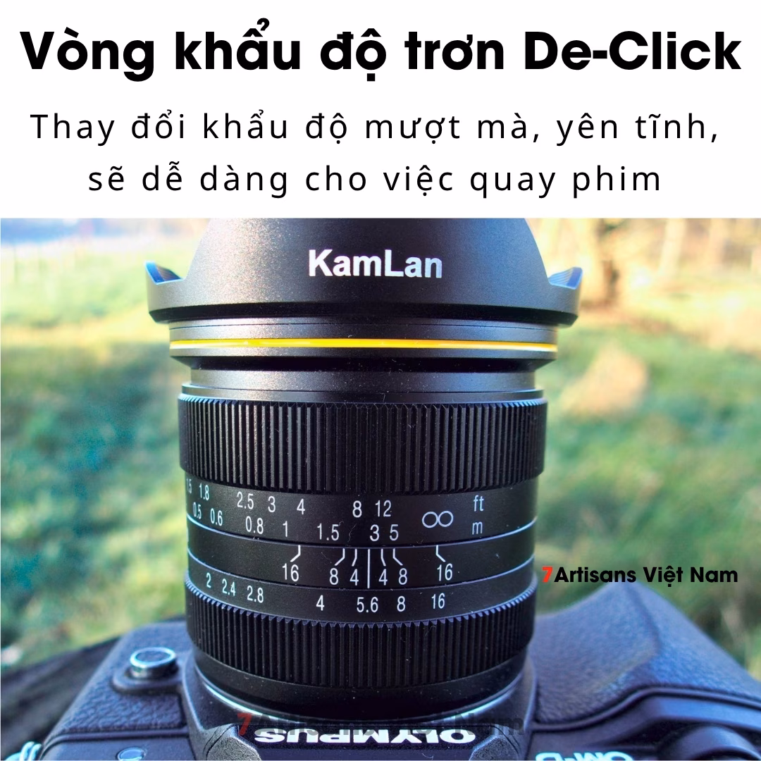 Kamlan 15mm F2.0 siêu rộng khẩu độ lớn cho APS-C