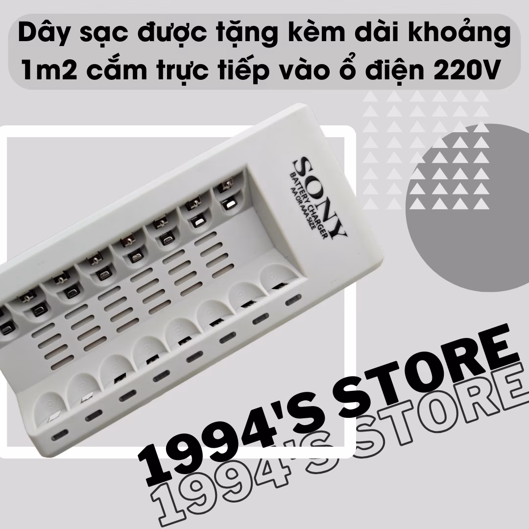 Combo bộ sạc Sony + pin đũa AAA 3A hoặc pin tiểu AA 2A Sony 1.5v