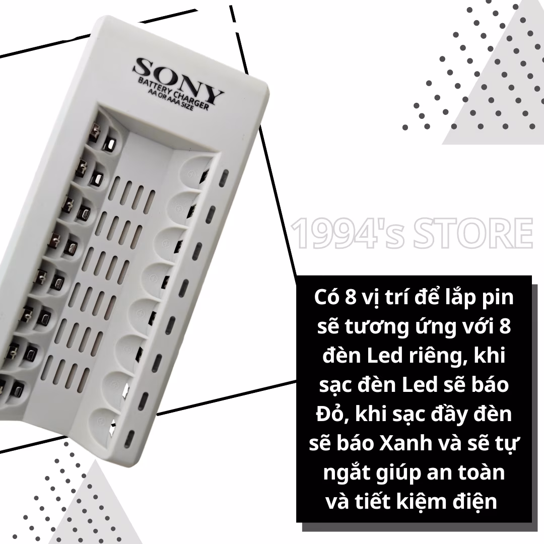 Combo bộ sạc Sony + pin đũa AAA 3A hoặc pin tiểu AA 2A Sony 1.5v
