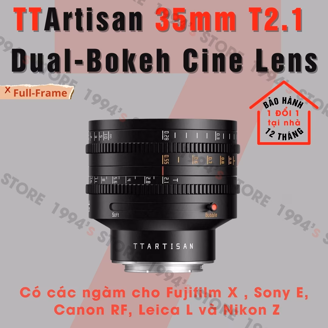 TTArtisan 35mm T2.1 Dual-Bokeh Cine Lens – FullFrame