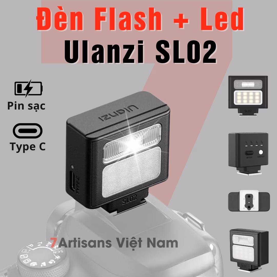 Đèn Flash và đèn Led Ulanzi SL02 – Đèn Mini Flash Led