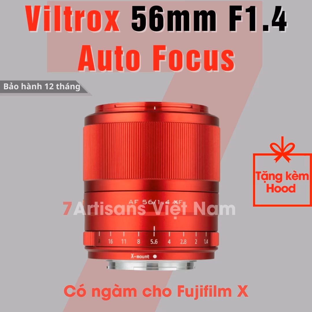 Viltrox 56mm F1.4 Auto Focus Red Limited Edition (Màu Đỏ) chuyên chân dung dành cho FujfilmX