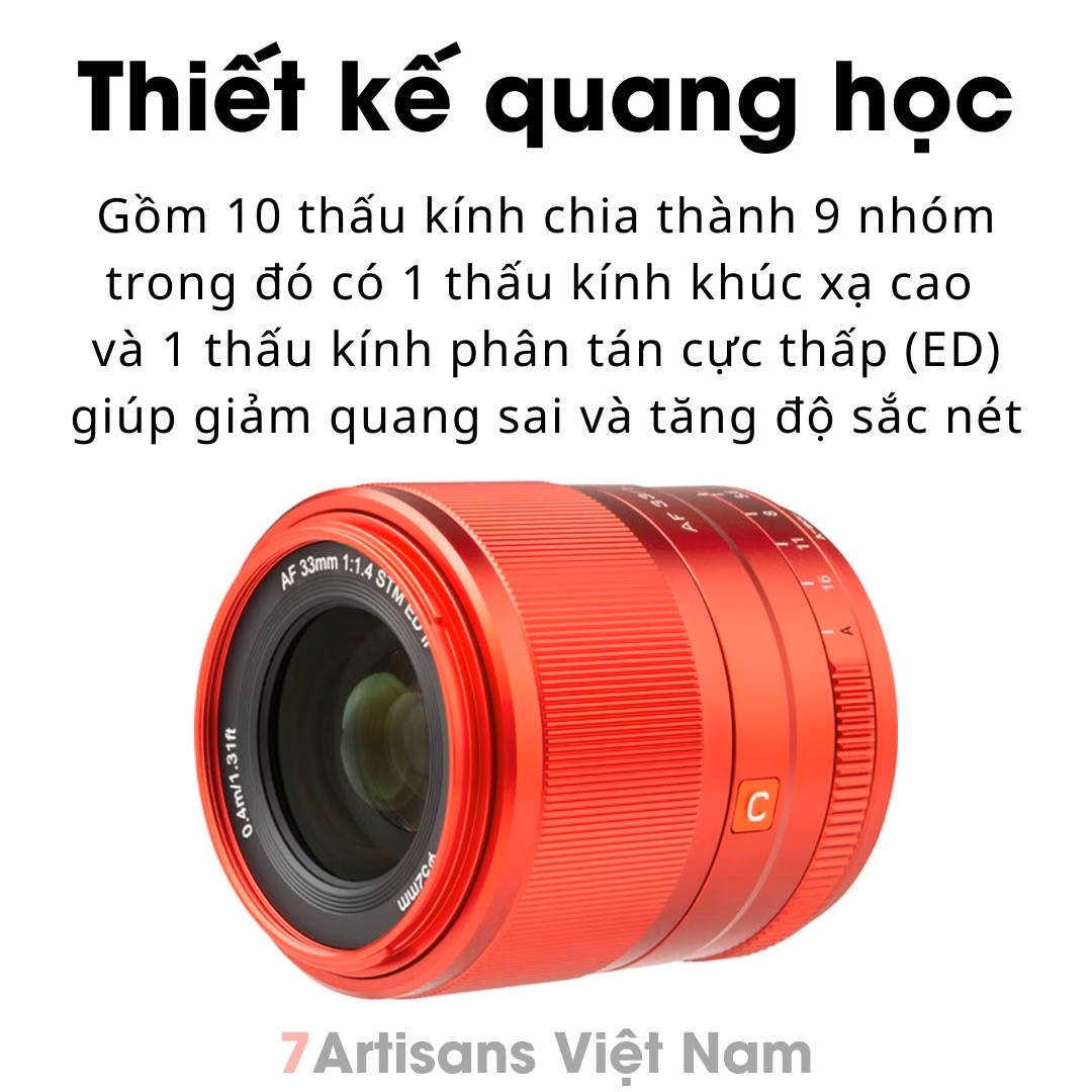 Viltrox 33mm F1.4  Auto Focus Red Limited Edition (Màu Đỏ) – Lens góc rộng đa dụng lấy nét tự động cho Fujifilm