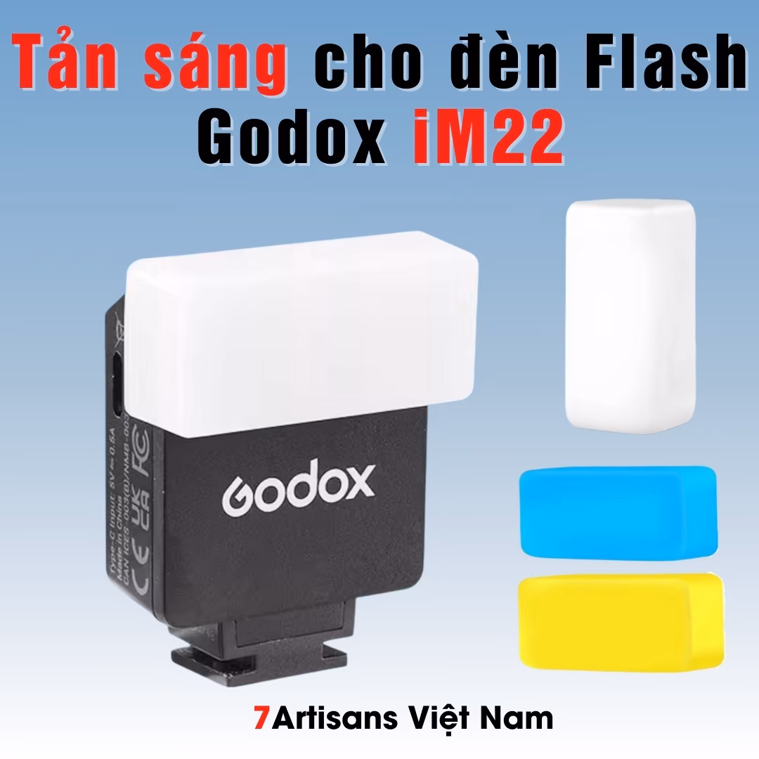Bộ tản sáng 3 màu cho đèn Flash Godox iM22- Phiên bản mới cao cấp không bị hở sáng