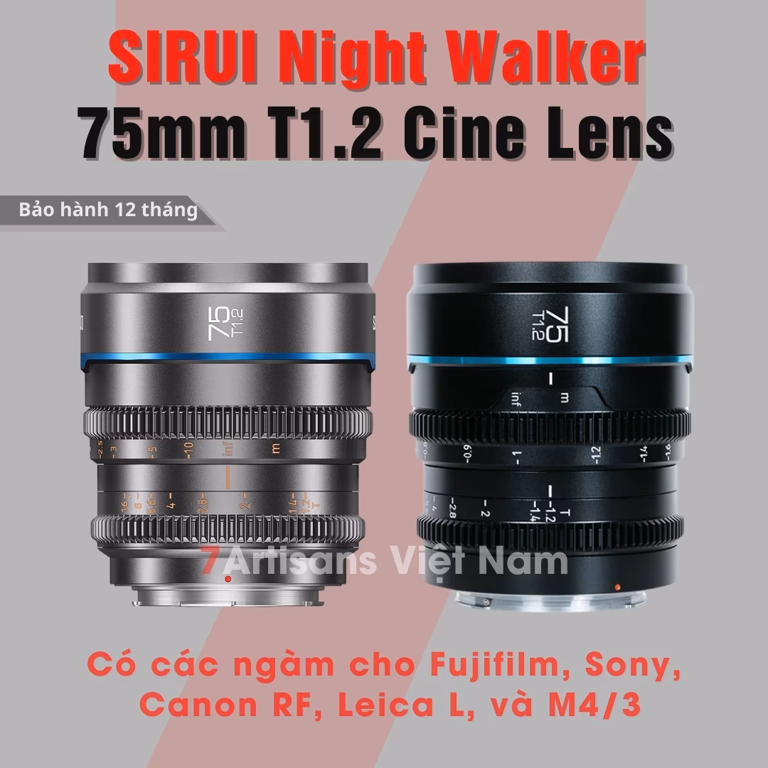 Lens SIRUI Night Walker Super35 75mm T1.2 Cine Lens