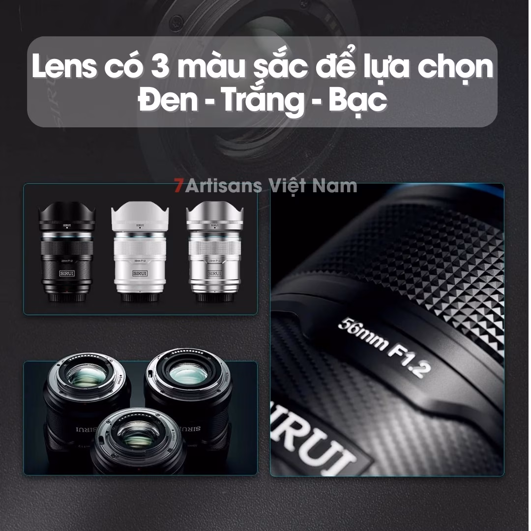 Bộ 3 lens SIRUI Sniper Series 23mm F1.2 , 33mm F1.2 và 56mm F1.2 AF