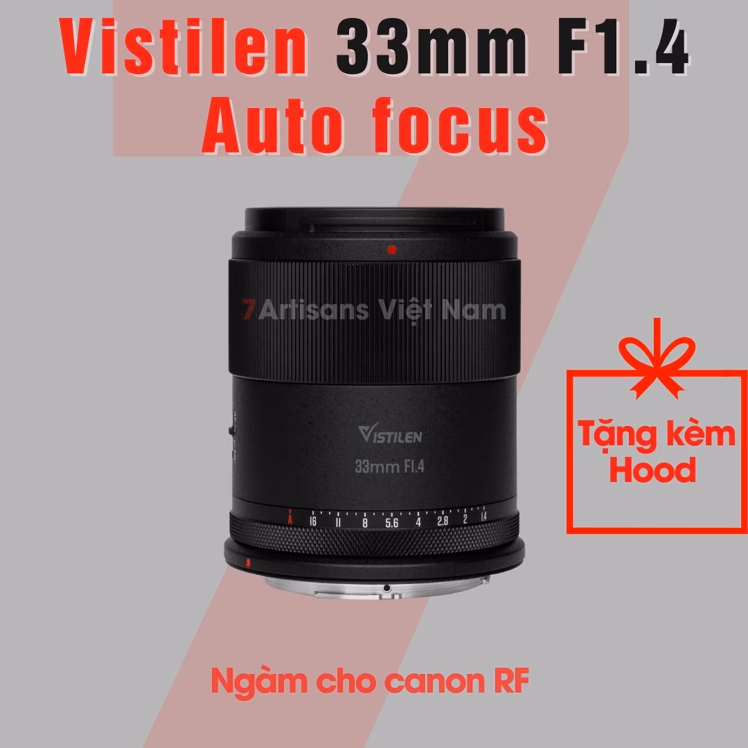 Vistilen 33mm F1.4 AF lấy nét tự động cho Canon EOS R