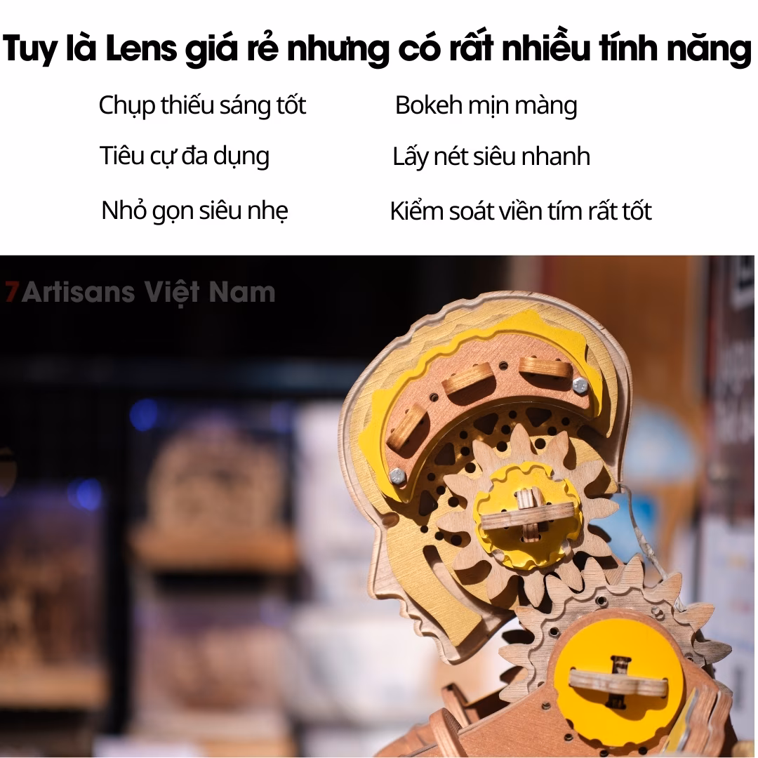 Vistilen 55mm F1.4 AF lấy nét tự động cho Canon EOS R – Lens chân dung xóa phông