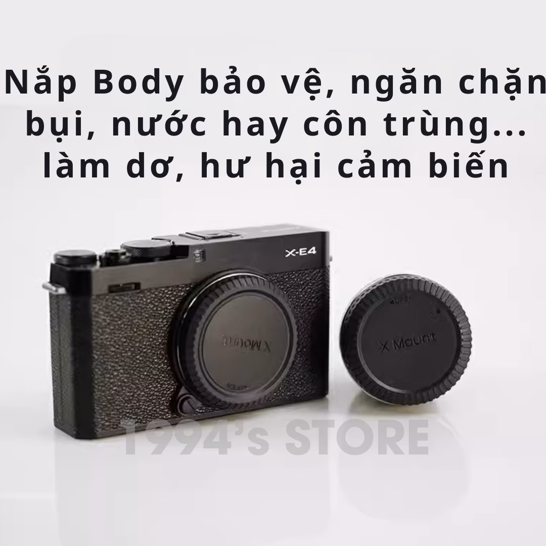 Combo Nắp sau lens, Nắp body cho lens/máy ảnh Fujifilm X mount ( Rear cap, body cap ngàm FX )