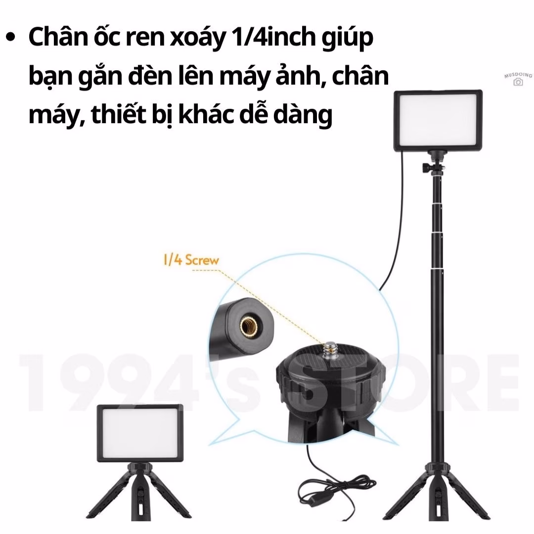 Đèn trợ sáng 120 LED kèm 5 Filter màu hỗ trợ quay live stream Tik Tok, Facebook, quay chụp sản phẩm, bán hàng online