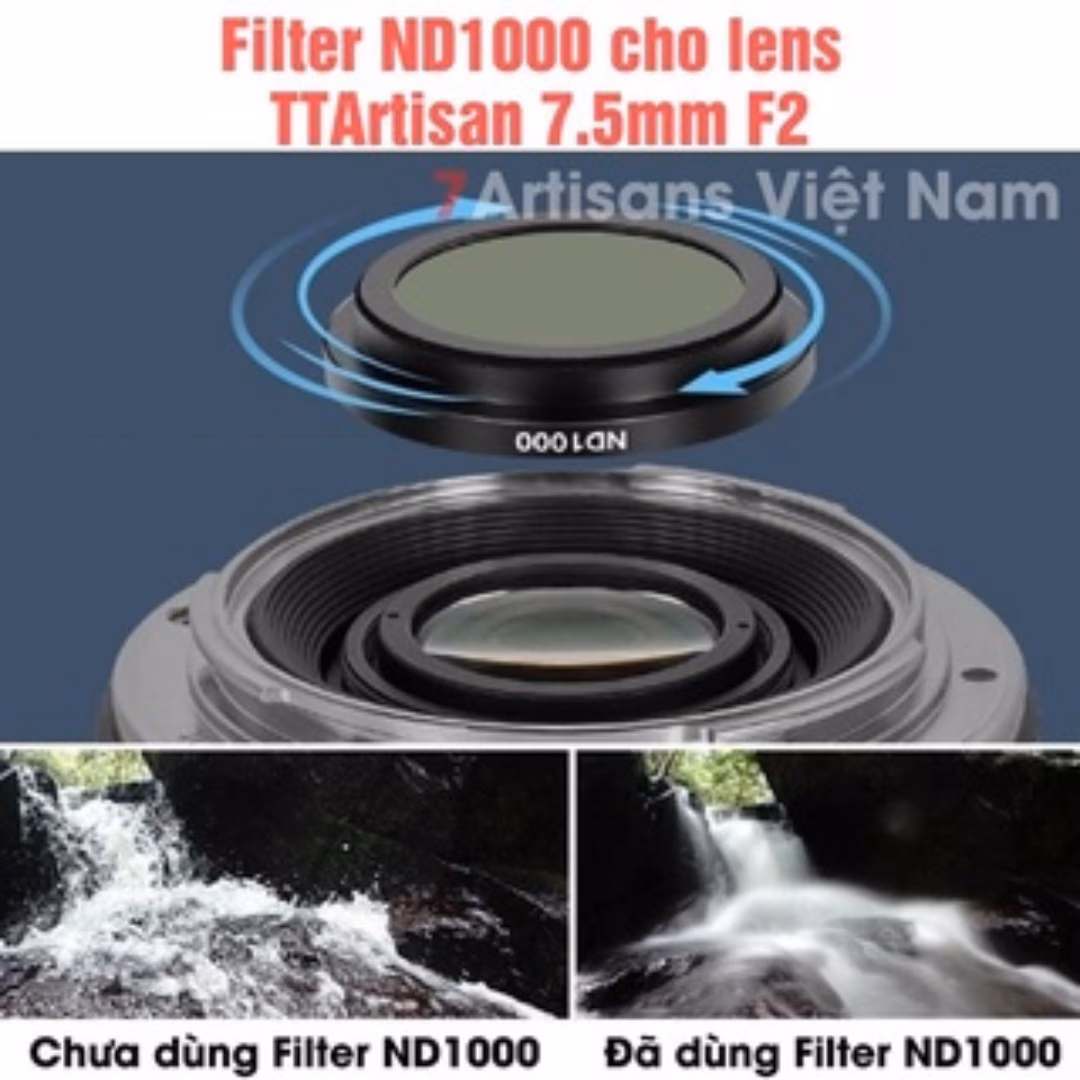 Kính lọc Filter ND1000 cho lens TTArtisan 7.5mm F2