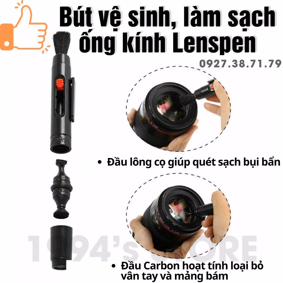 Bút lau lens camera máy ảnh, làm sạch ống kính Lenspen