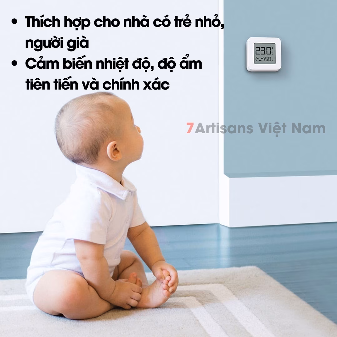 Ẩm Kế thông minh Xiaomi Mijia Gen 2 Bluetooth Kết Nối Với Smartphone – Tablet Theo Dõi Qua App