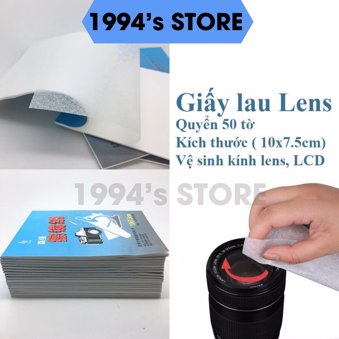 Giấy dầu lau lens, ống kính, màn hình LCD máy ảnh, máy quay, máy tính, laptop, điện thoại, máy tính bảng